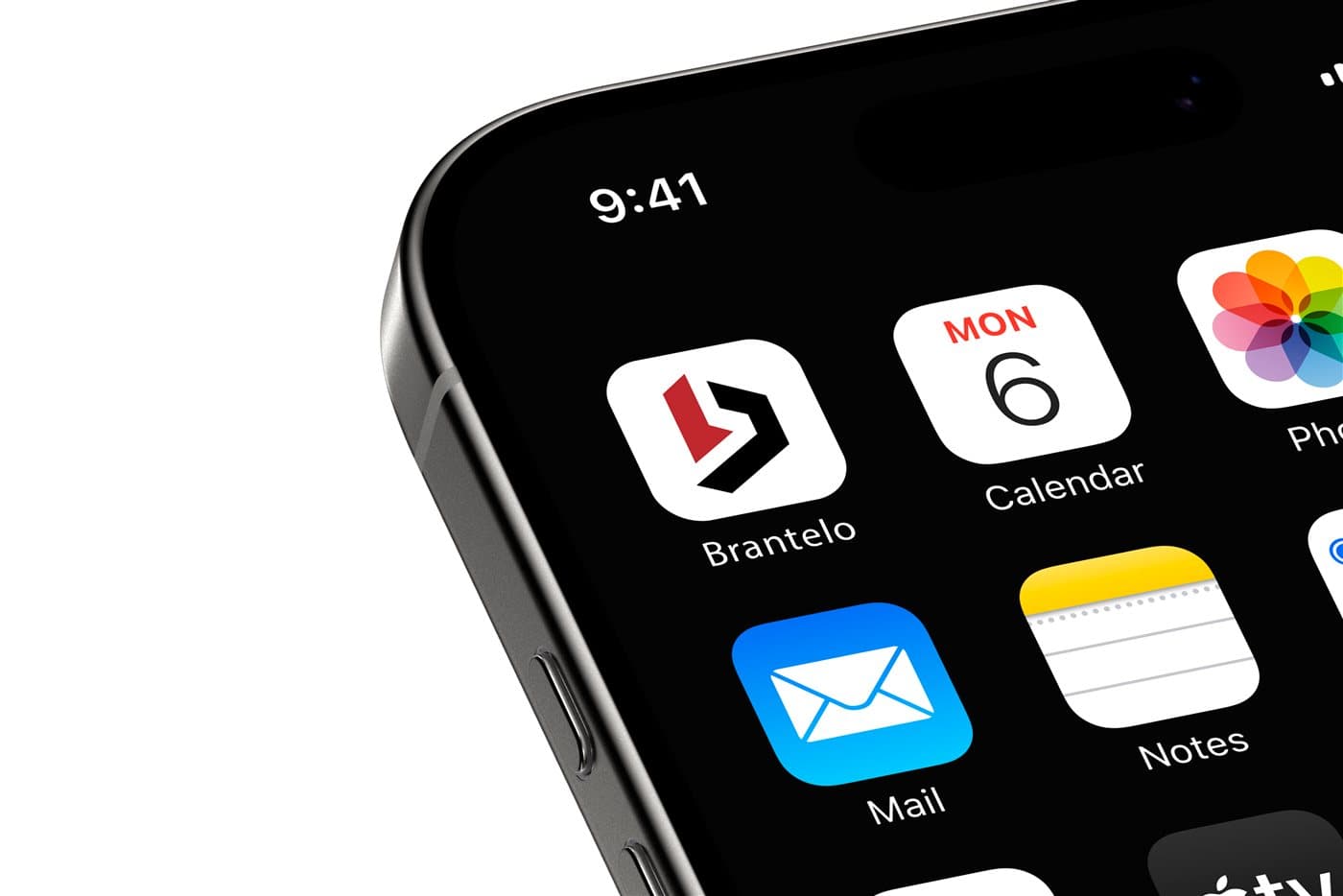 Brantelo app icon on a phone home screen